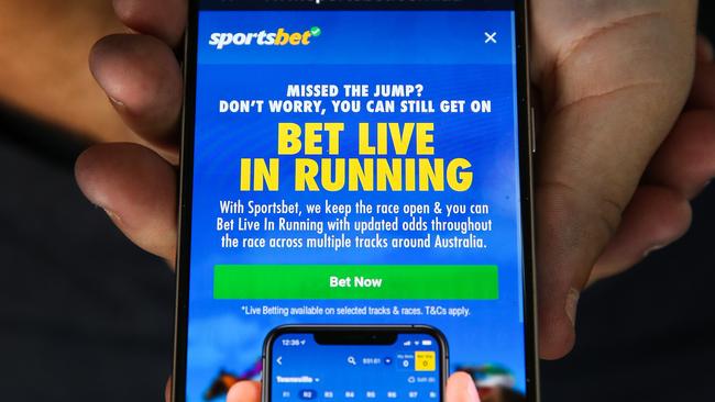 SYDNEY, AUSTRALIA - Newswire Photos November 02, 2022; A general stock view of the Sportsbet digital mobile app on a smart phone in Sydney as the gambling laws change today. Picture: NCA Newswire / Gaye Gerard