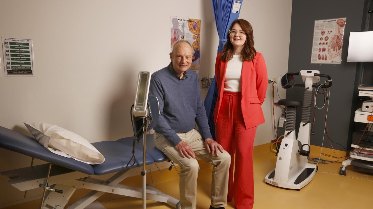 SUN TAS. John Stevens patient with Professor Seana Gall. Menzies Institute for Medical Research’s new Cardiovascular Research Flagship. Picture: Nikki Davis-Jones