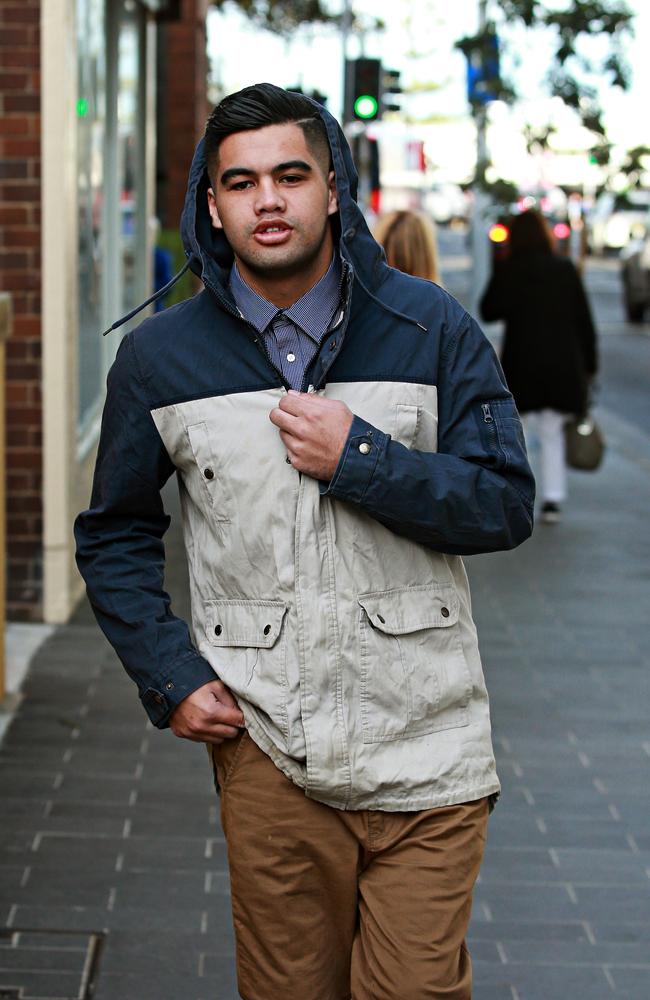 Chances Moana enters Manly Local Court on Wednesday. Picture: Adam Yip / Manly Daily
