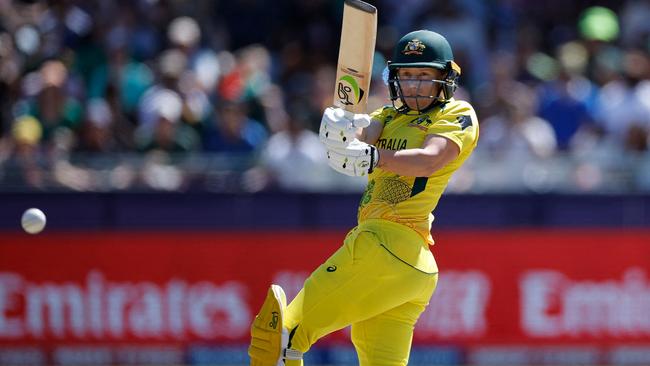 Alyssa Healy plays a shot during the T20 Women's World in Cape Town earlier this year. Picture: AFP