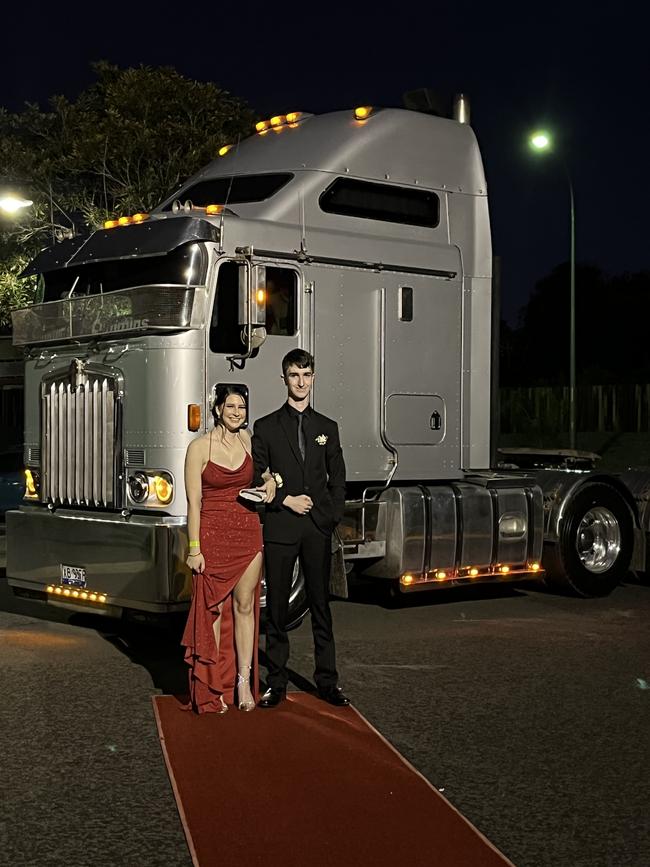 The students of St Mary's College celebrate their formal at the Brolga Theatre on Friday.