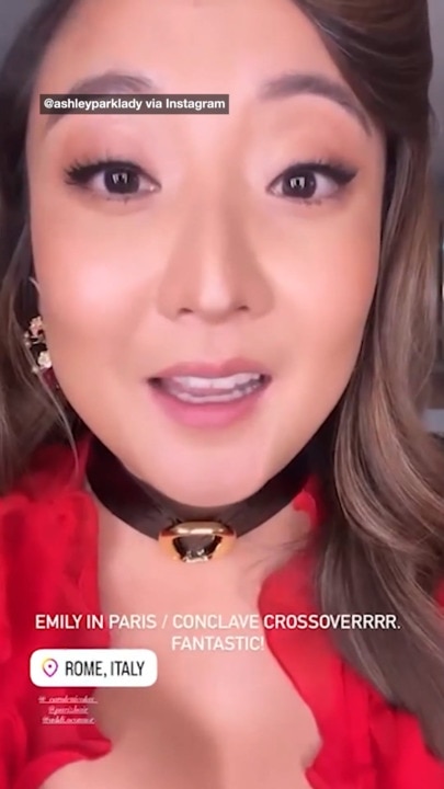 Netflix star Ashley Park slammed for laughing at new Pope