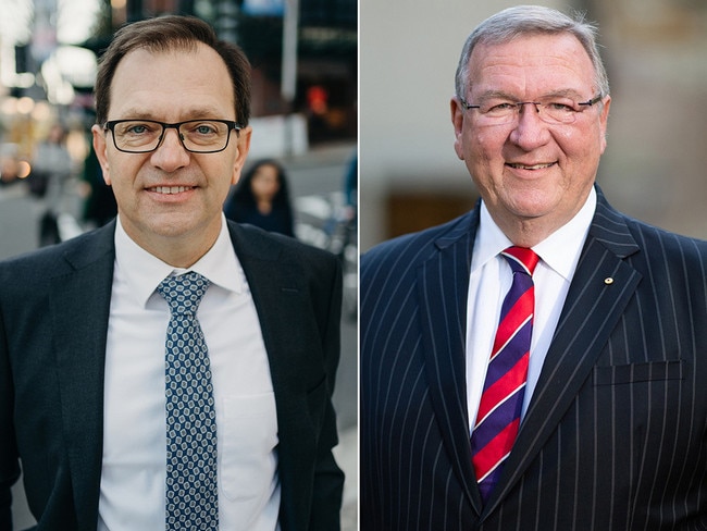 Australian Catholic University vice-chancellor Zlatko Skrbis and chancellor Martin Daubney