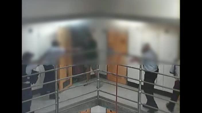 Prison cell set on fire as inmates fight