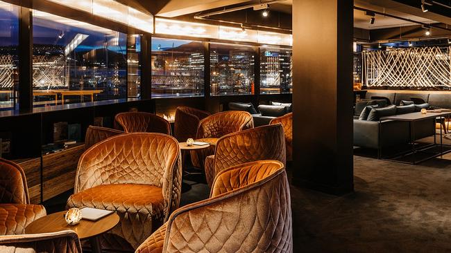 Plush seating in the Story Bar. Picture: Adam Gibson