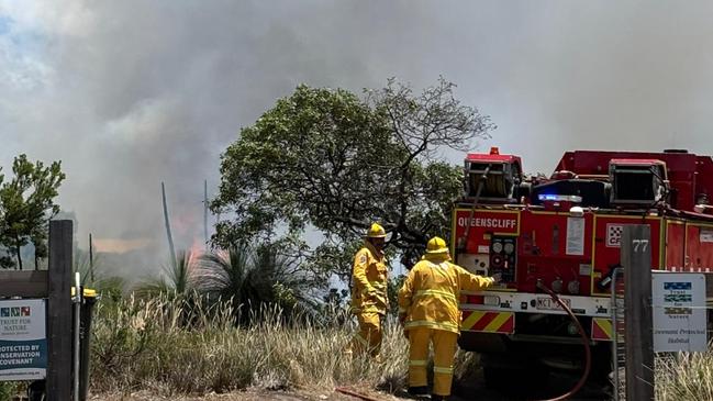 A suspicious fire has broken out at a popular Bellarine beach, with firefighters and police on scene. Photo: Supplied.