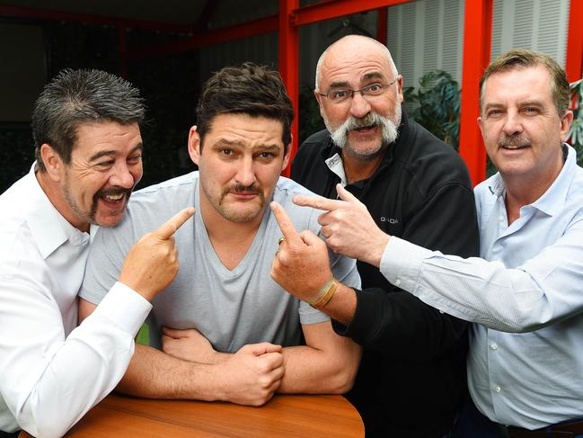 Mark Bromley, Brendan Fevola, Merv Hughes and Mark Mitchell. Picture: Josie Hayden.