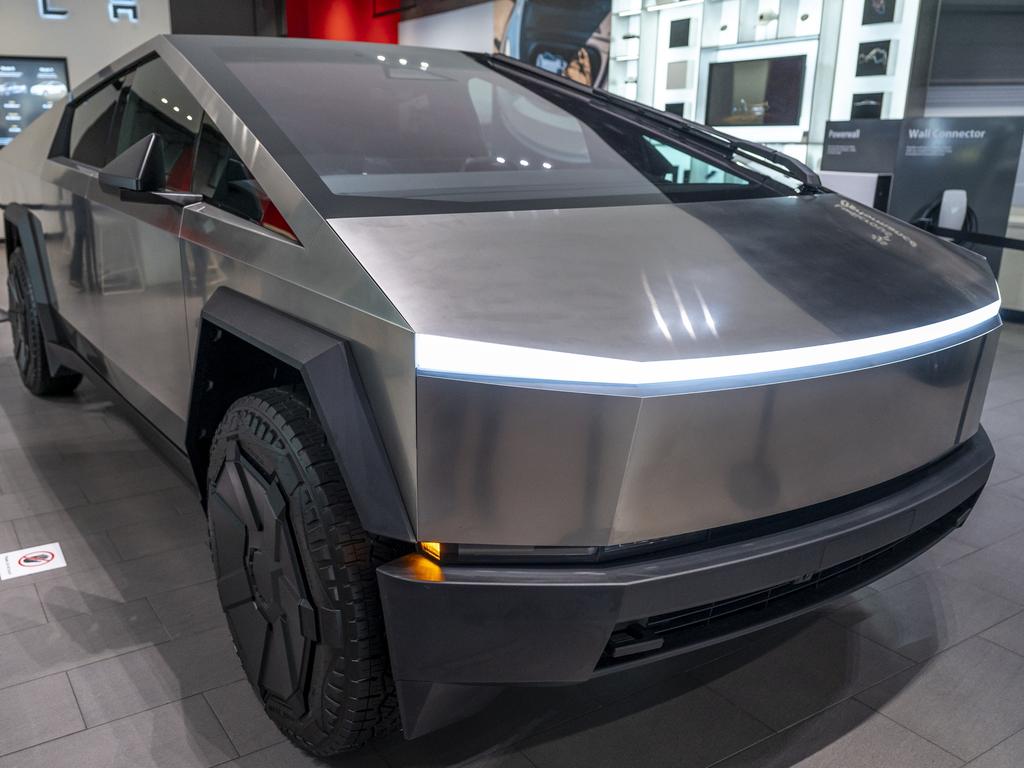 A Tesla Cybertruck at a Tesla store in San Jose, California, US. Picture: David Paul Morris/Bloomberg via Getty Images