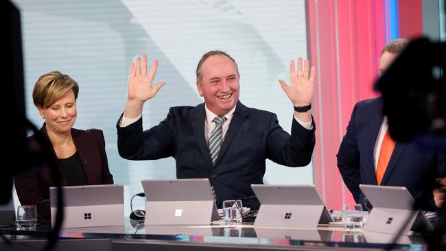 Barnaby Joyce on set at Channel seven during their election coverage, Sydney, 23rd March 2019. Picture by Damian Shaw