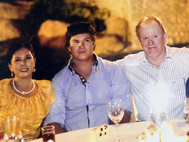 Anuisha Bone (middle) with his mother Dang and his father Terry at a wedding.