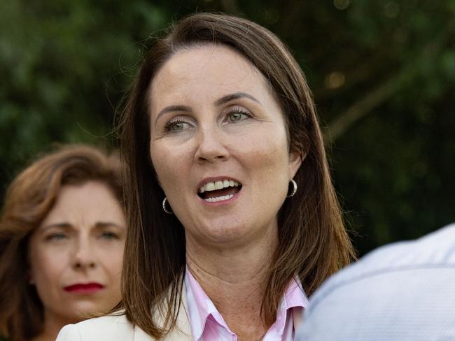 Cowboys and Labor Funding  29.04.2025 - Barlow Park Cairns Cairns Mayor Amy Eden (front),  and  Federal Minster for Sport Anika Wells (rear) . Photo by Brian Cassey