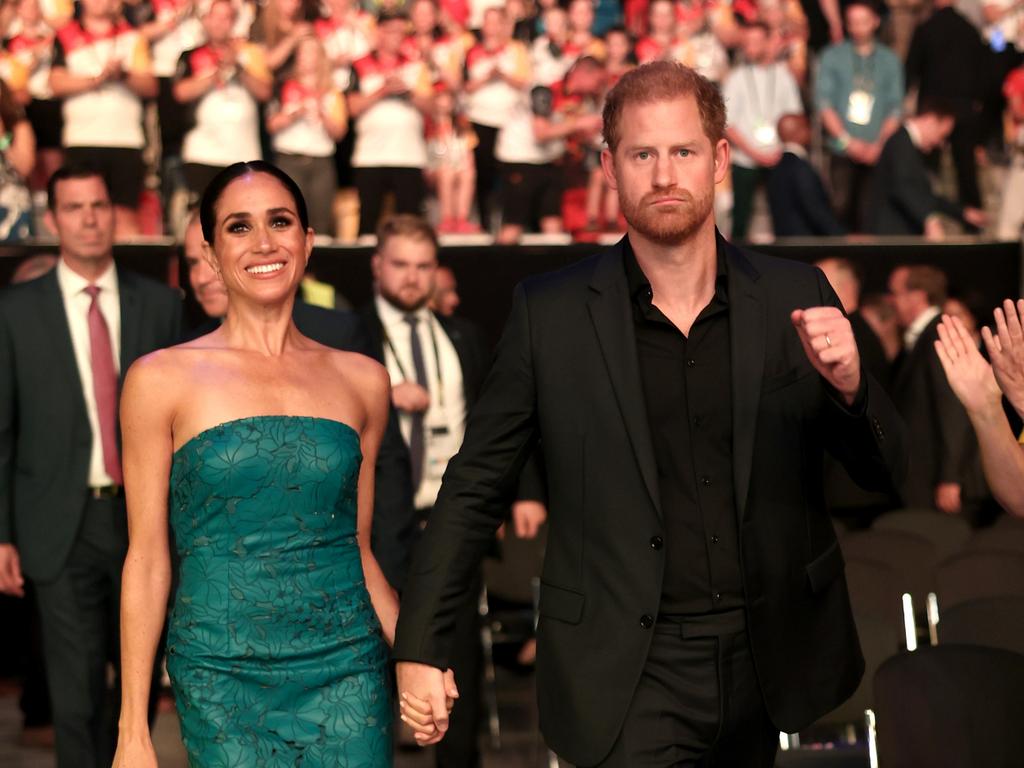 Meghan and Harry at the Invictus Games closing ceremony. Picture: Chris Jackson/Getty Images