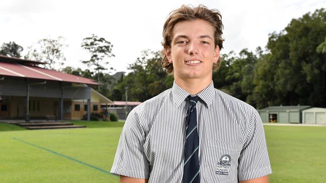 Sport star athletes at Matthew Flinders Anglican College. Rowing: Charles Clarke. Picture: Patrick Woods.