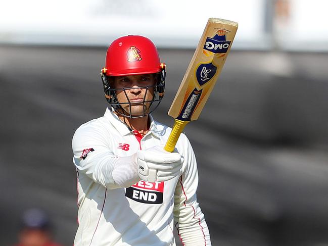 Alex Carey scored a century for South Australia in the Sheffield Shield final. Picture: Getty Images