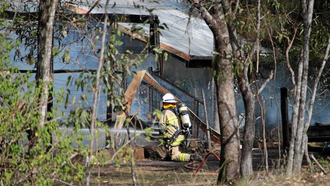 A family was left devastated when their home was destroyed by fire on Saturday. Picture: Josie Laird