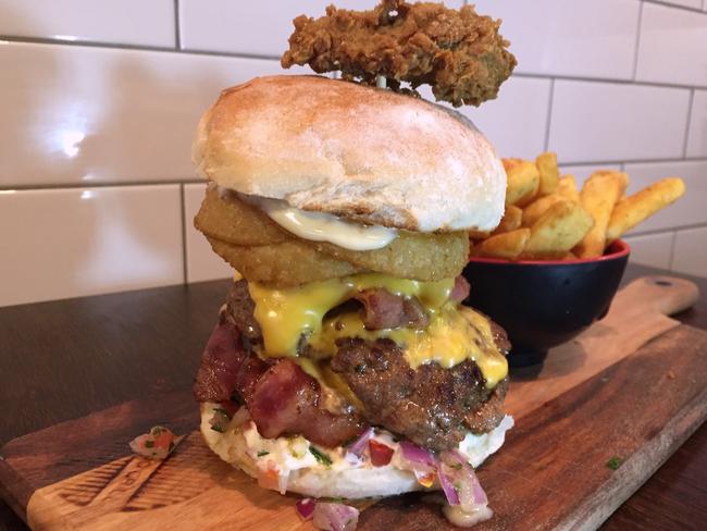 The Fatty Burger at the Inferno Grill. Picture: Jenifer Jagielski