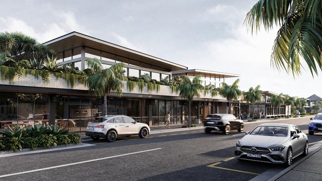 Artist impression of Oxley House, a proposed shopping centre for a site in Nobby Beach on the Gold Coast. Picture: Supplied.