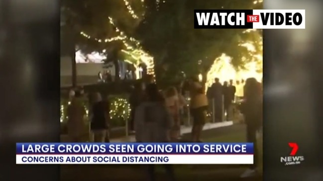 Concerns over crowd at Hillsong Sydney light display (7 News)