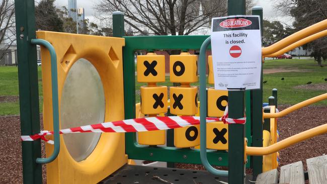 Going to the playgrounds was among the activities banned during lockdown. Picture: David Crosling