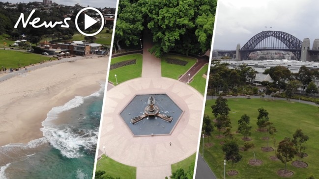 Coronavirus: Abandoned Sydney from above