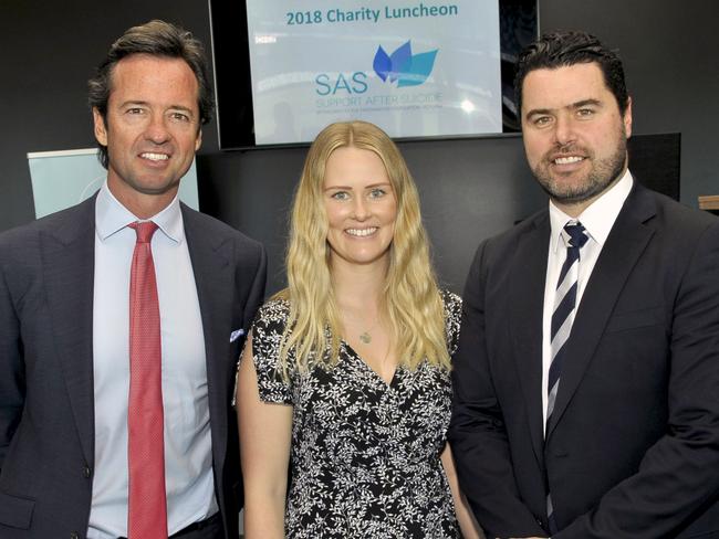 Braith Cox, pictured with Hamish McLachlan and Kylie Nicol, has parted ways with SEN.