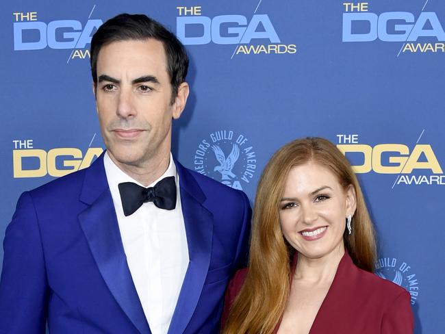 FILE - APRIL 05: Actors Sacha Baron Cohen and Isla Fisher announced their divorce on social media after 13 years of marriage. HOLLYWOOD, CALIFORNIA - FEBRUARY 02: (L-R) Sacha Baron Cohen and  Isla Fisher attend the 71st Annual Directors Guild Of America Awards at The Ray Dolby Ballroom at Hollywood & Highland Center on February 02, 2019 in Hollywood, California. (Photo by Frazer Harrison/Getty Images)