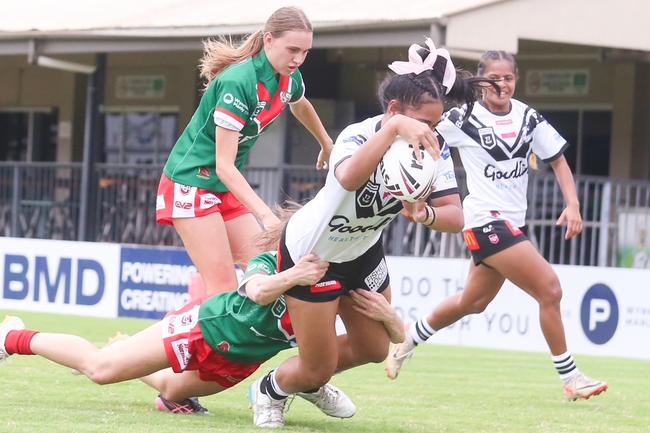 Harvey Norman under-17s action between Wynnum Manly and Souths Logan. Picture: Steve Archer.