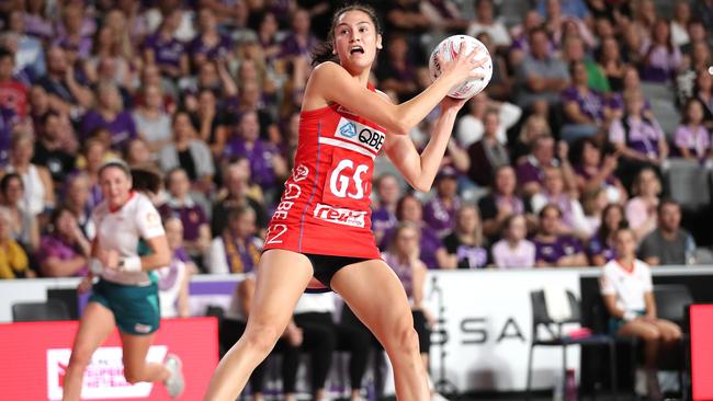 Sophie Fawns of the Swifts has been named in the Australian u19 netball side. Picture: Getty Images