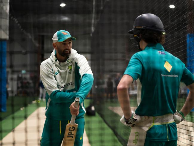 Nathan Lyon is the ‘water boy’ for the team.