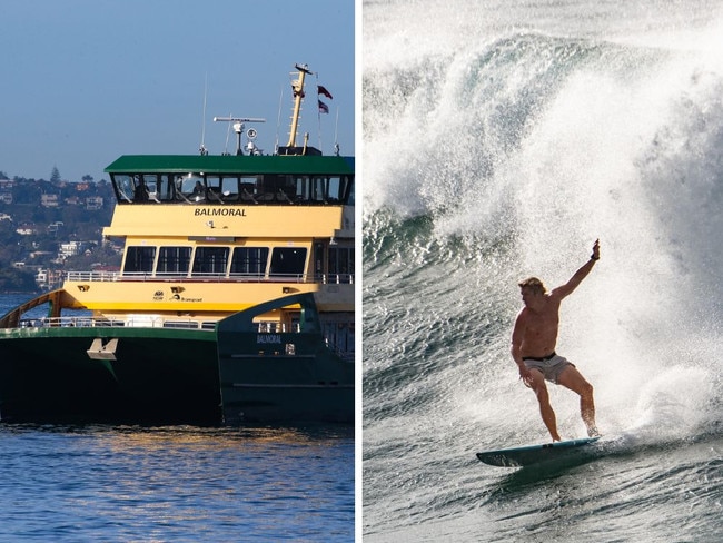 Big surf Manly ferry April 1