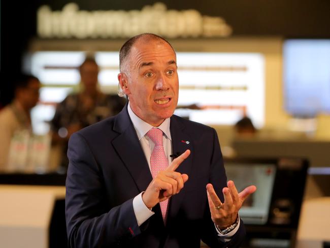 502/2019: Andrew Thorburn, CEO of NAB, does an interview during an emergency board meeting in Melbourne.  Stuart McEvoy/The Australian.