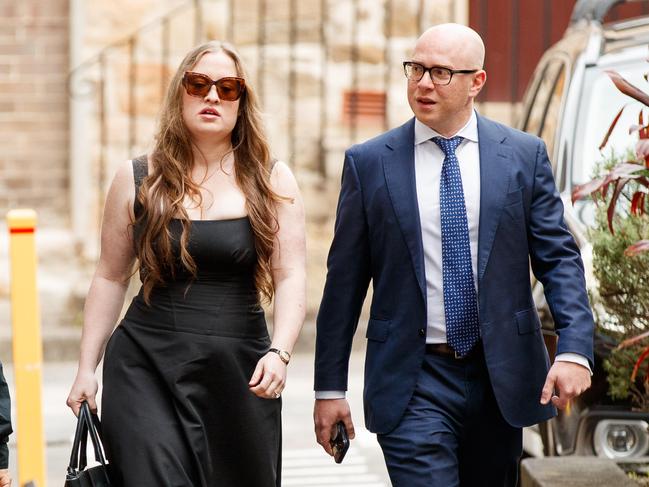 16-10-2024 - COURT. Paula Hitchcock and husband Nassib Thoumi arrive at the NSW Supreme Court in Sydney where sheÃs battling her half siblings in the Pratt family. Picture: Max Mason-Hubers / The Australian