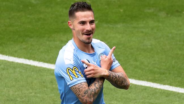 Jamie Maclaren has been in hot form for Melbourne City. Photo: AAP Image/George Salpigtidis