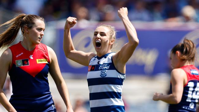 Amy McDonald kicked two goals agains the Dees. Picture: Getty Images