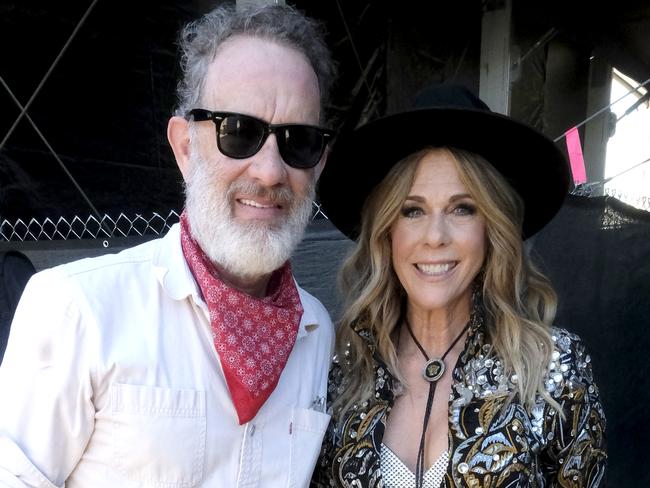 Tom Hanks and wife Rita Wilson both came down with coronavirus while in Australia in March. Picture: Frazer Harrison/Getty Images