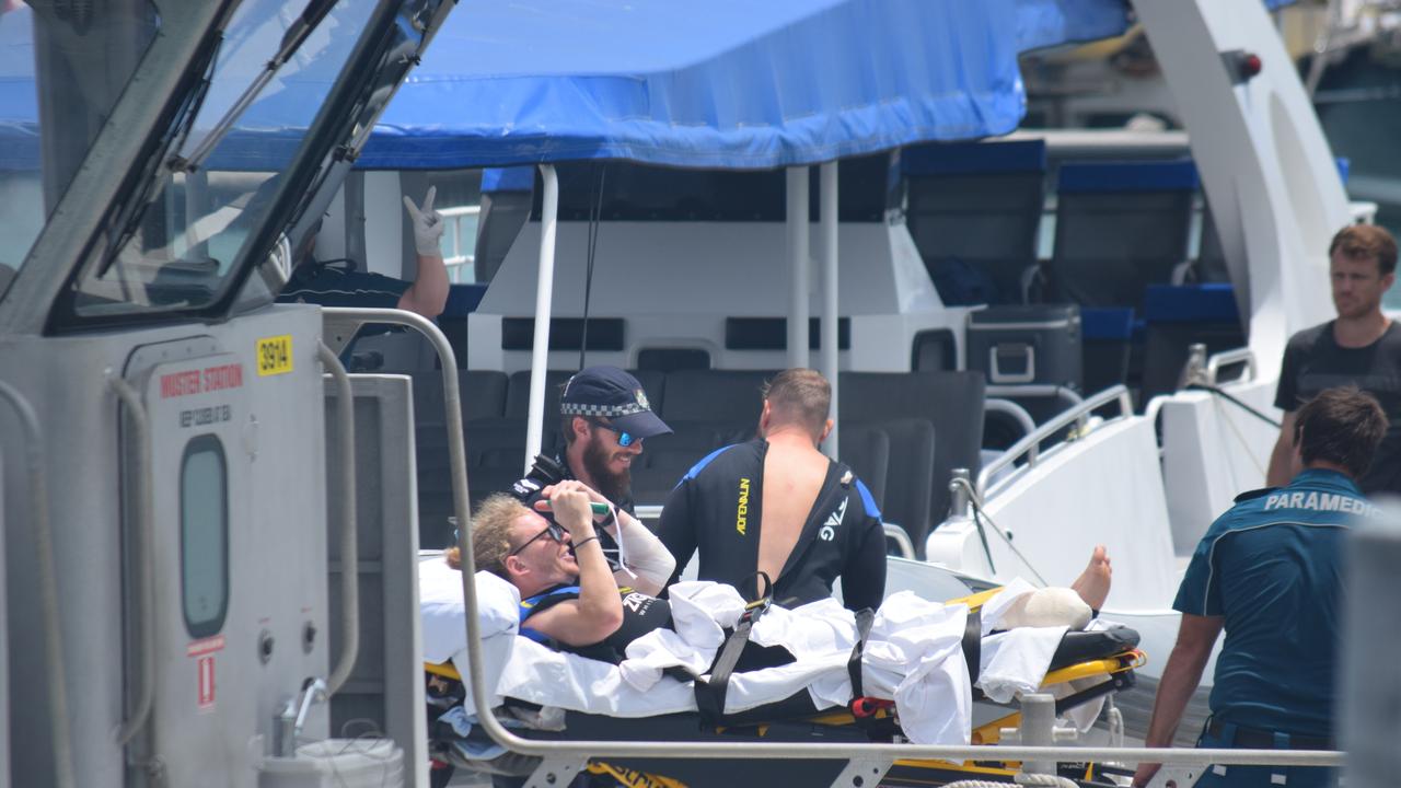 Alistair Raddon had his foot bitten off in October 2019 while swimming in Hook Passage in the Whitsundays.