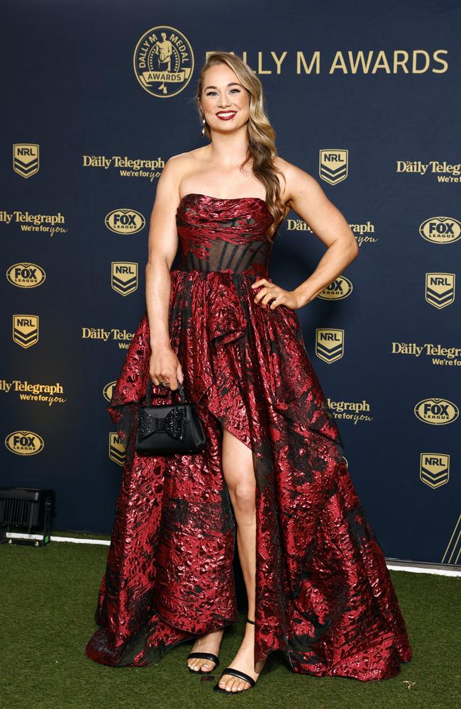 Kezie Apps on the red carpet for the 2024 Dally M Awards held at Royal Randwick Racecourse. Picture: Jonathan Ng