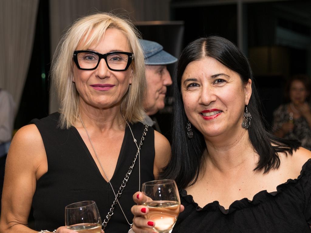 Adriana Spyropoulos and Foni Asimakopoulos at RBar @ Regattas for a pre-show function ahead of State Theatre Company’s opening of After Dinner. Picture: Sia Duff