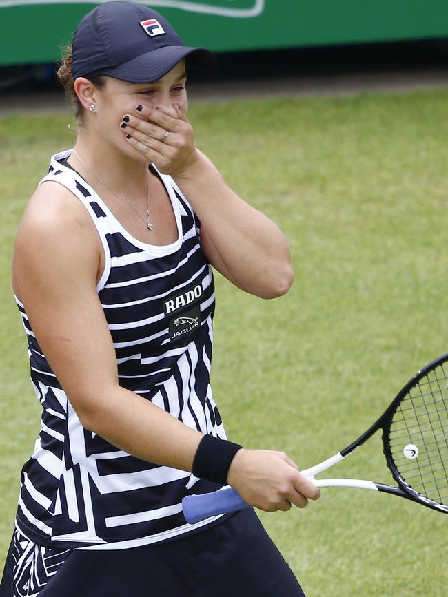 Ashleigh Barty reacts following her victory. Picture: Getty Images.