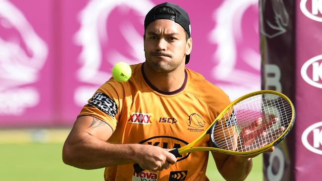 Broncos skipper Alex Glenn is keen to return serve when he returns from injury for Saturday night’s derby against the Titans. Picture: Dan Peled