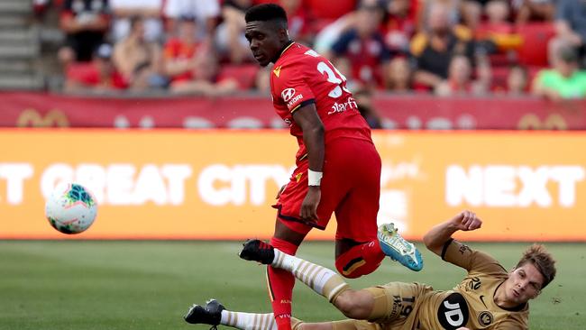 Al Hassan Toure has scored seven goals in 14 games in all competitions, since making his Adelaide United debut this campaign. Picture: AAP Image/James Elsby