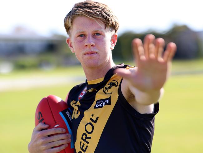 SANFL player, Glenelg's Angus Clarke. Picture: Cory Sutton