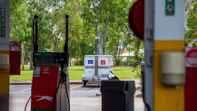 A Malak Puma service station was allegedly held up at knifepoint. Police are still searching for the perpetrator. Picture: Che Chorley