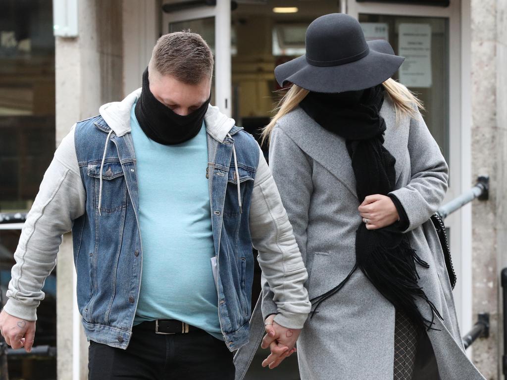 Barber, with her husband Daniel, leaving Amersham Law Courts, Buckinghamshire. She’s due to be sentenced February 15. Picture: Jonathan Brady/PA Wire