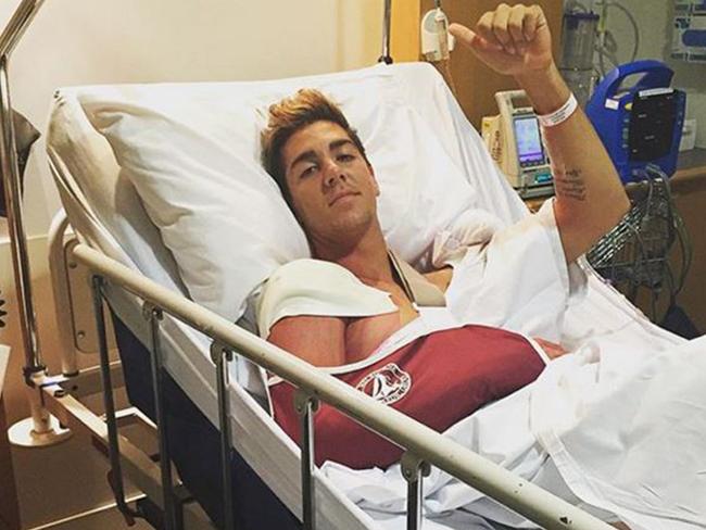 Kokkinakis after shoulder surgery. Picture: Instagram