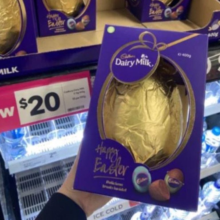 Cadbury Easter eggs were previously held in a plastic case which sat in a cardboard box. Picture: Facebook