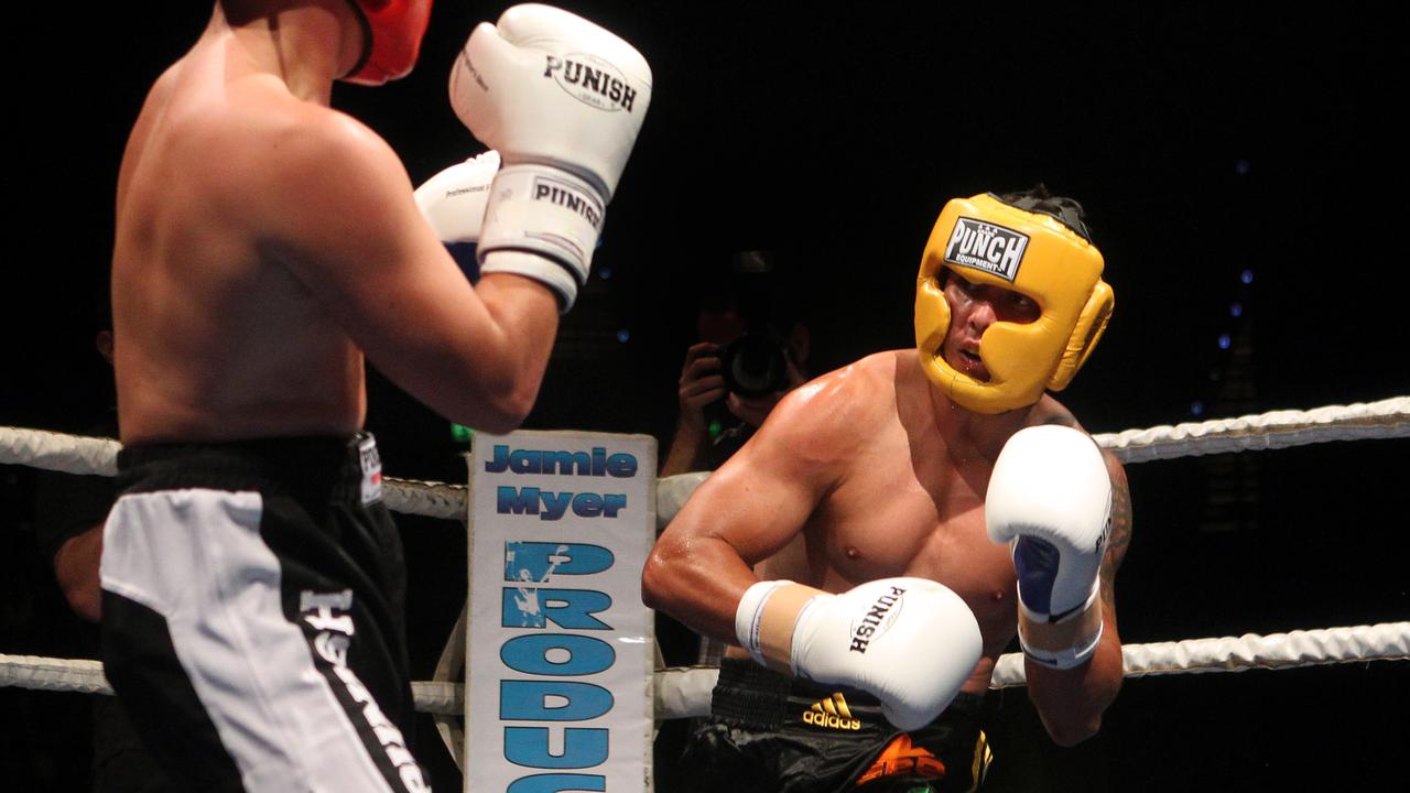 Scott Prince unleashes on a hapless opponent during a 2011 charity bout.