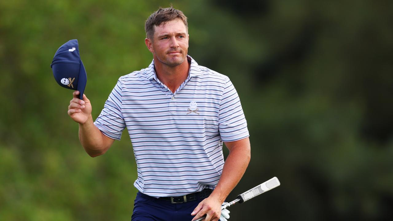 Bryson DeChambeau has the lead. (Photo by Andrew Redington/Getty Images)