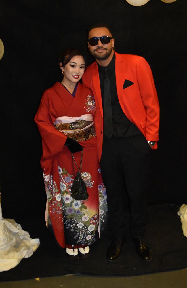 Mia Tazawa and Elijah Chevins at the 2022 Kawana Waters State College formal. Picture: Sam Turner