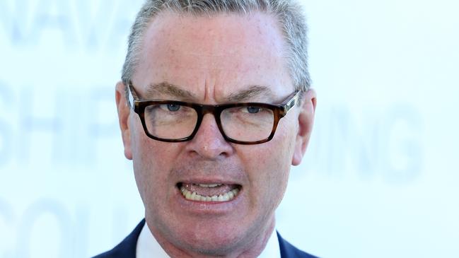 Minister for Defence Christopher Pyne has delivered a stunning statement to parliament. Picture: AAP/Kelly Barnes